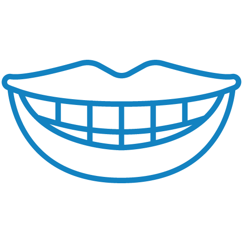 Smiling teeth icon representing dental health and services offered by the Dental Group of Westchester.