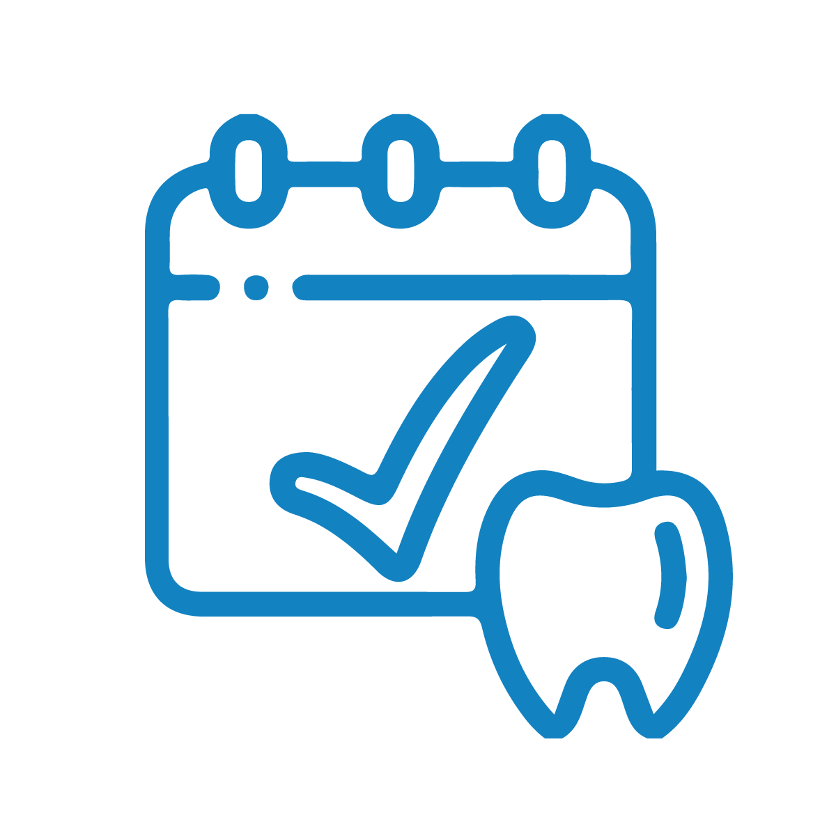 4 Calendar icon with checkmark and tooth symbol, representing dental appointment scheduling at the Dental Group of Westchester in White Plains, NY.